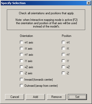 Specify Selection